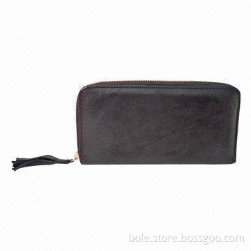 Leather Wallet for Lady, Can be Customized by Clients' Embossed Logo